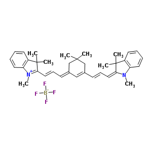 410536-44-6  2-[(E,3E)-3-[5,5-dimethyl-3-[(E,3E)-3-(1,3,3-trimethylindolin-2-ylidene)prop-1-enyl]cyclohex-2-en-1-ylidene]prop-1-enyl]-1,3,3-trimethyl-indol-1-ium tetrafluoroborate