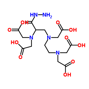 412334-17-9  2-[[1-[[2-[bis(carboxymethyl)amino]ethyl-(carboxymethyl)amino]methyl]-2-hydrazino-2-oxo-ethyl]-(carboxymethyl)amino]acetic acid