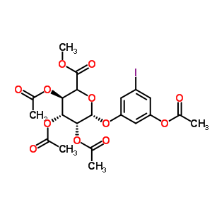 490028-21-2  methyl (3R,4R,5R,6R)-3,4,5-triacetoxy-6-(3-acetoxy-5-iodo-phenoxy)tetrahydropyran-2-carboxylate 490028-21-2  methyl (3R,4R,5R,6R)-3,4,5-triacetoxy-6-(3-acetoxy-5-iodo-phenoxy)tetrahydropyran-2-carboxylate