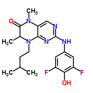 501437-28-1  2-(3,5-difluoro-4-hydroxy-anilino)-8-isopentyl-5,7-dimethyl-7H-pteridin-6-one