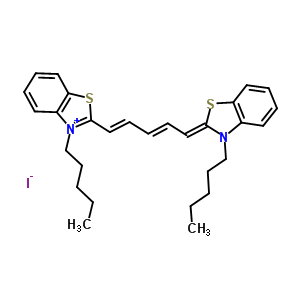53213-96-0  3-pentyl-2-[(1E,3E,5Z)-5-(3-pentyl-1,3-benzothiazol-2-ylidene)penta-1,3-dienyl]-1,3-benzothiazol-3-ium iodide