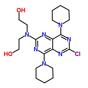 54093-92-4  2-[[2-chloro-4,8-bis(1-piperidyl)pyrimido[5,4-d]pyrimidin-6-yl]-(2-hydroxyethyl)amino]ethanol