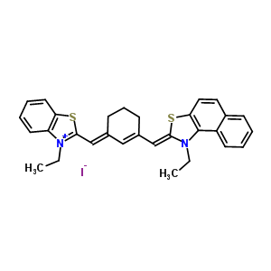 54118-11-5  (2Z)-1-ethyl-2-[[(3E)-3-[(3-ethyl-1,3-benzothiazol-3-ium-2-yl)methylene]cyclohexen-1-yl]methylene]benzo[e][1,3]benzothiazole iodide