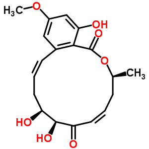 66018-38-0  (2Z,5S,6S,8Z,11S)-5,6,15-trihydroxy-17-methoxy-11-methyl-12-oxabicyclo[12.4.0]octadeca-1(14),2,8,15,17-pentaene-7,13-dione