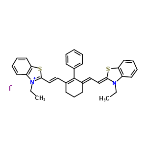 70446-38-7  3-ethyl-2-[(E)-2-[(3E)-3-[(2Z)-2-(3-ethyl-1,3-benzothiazol-2-ylidene)ethylidene]-2-phenyl-cyclohexen-1-yl]vinyl]-1,3-benzothiazol-3-ium iodide