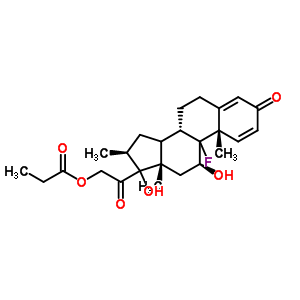 75883-07-7  [2-[(8S,10S,11S,13S,16S)-9-fluoro-11,17-dihydroxy-10,13,16-trimethyl-3-oxo-6,7,8,11,12,14,15,16-octahydrocyclopenta[a]phenanthren-17-yl]-2-oxo-ethyl] propanoate