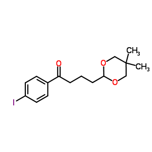 898785-58-5  4-(5,5-dimethyl-1,3-dioxan-2-yl)-1-(4-iodophenyl)butan-1-one 898785-58-5  4-(5,5-dimethyl-1,3-dioxan-2-yl)-1-(4-iodophenyl)butan-1-one