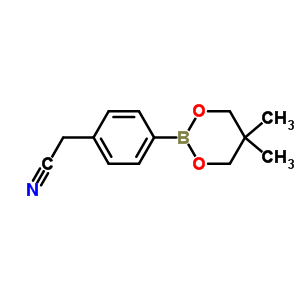 905966-41-8  2-[4-(5,5-dimethyl-1,3,2-dioxaborinan-2-yl)phenyl]acetonitrile