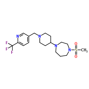 909670-87-7  1-methylsulfonyl-4-[1-[[6-(trifluoromethyl)-3-pyridyl]methyl]-4-piperidyl]-1,4-diazepane
