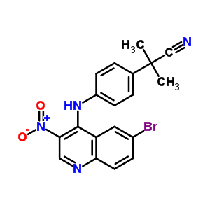915019-51-1  2-[4-[(6-bromo-3-nitro-4-quinolyl)amino]phenyl]-2-methyl-propanenitrile