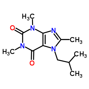 156664-03-8  1H-purine-2,6-dione, 3,7-dihydro-1,3,8-trimethyl-7-(2-methylpropyl)-