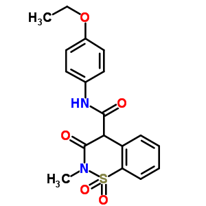 29209-15-2  N-(4-ethoxyphenyl)-2-methyl-1,1,3-trioxo-4H-1$l^{6},2-benzothiazine-4-carboxamide