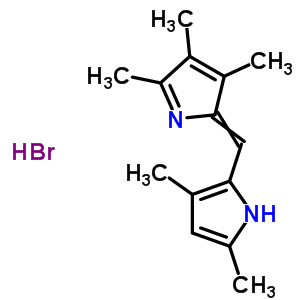 293733-87-6  1H-pyrrole, 3,5-dimethyl-2-[(3,4,5-trimethyl-2H-pyrrol-2-ylidene)methyl]-, hydrobromide (1:1)