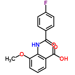 38459-98-2  2-[(4-fluorobenzoyl)amino]-3-methoxy-benzoic acid