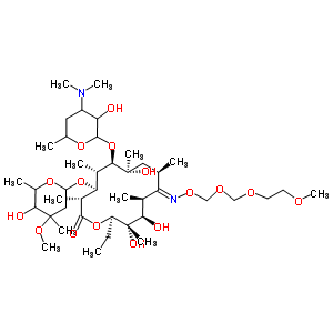 425365-64-6  (3R,4S,5S,6R,7R,9R,10E,11S,12R,13S,14R)-6-[4-(dimethylamino)-3-hydroxy-6-methyl-tetrahydropyran-2-yl]oxy-14-ethyl-7,12,13-trihydroxy-4-(5-hydroxy-4-methoxy-4,6-dimethyl-tetrahydropyran-2-yl)oxy-10-(2-methoxyethoxymethoxymethoxyimino)-3,5,7,9,11,13-hexamet