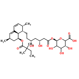 463962-56-3  (3R,6R)-6-[(3R,5R)-7-[(1S,2S,6R,8S,8aR)-8-(2,2-dimethylbutanoyloxy)-2,6-dimethyl-1,2,6,7,8,8a-hexahydronaphthalen-1-yl]-3,5-dihydroxy-heptanoyl]oxy-3,4,5-trihydroxy-tetrahydropyran-2-carboxylic acid