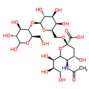 56144-12-8  (2S,4S,5R)-5-acetamido-4-hydroxy-6-[(1R,2R)-1,2,3-trihydroxypropyl]-2-[[(2R,3R,4S,5R,6S)-3,4,5-trihydroxy-6-[(2R,3S,4R,5R)-4,5,6-trihydroxy-2-(hydroxymethyl)tetrahydropyran-3-yl]oxy-tetrahydropyran-2-yl]methoxy]tetrahydropyran-2-carboxylic acid