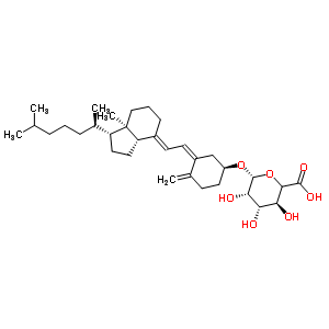 57918-08-8  (3S,4S,5S,6R)-6-[(1S,3Z)-3-[(2E)-2-[(1R,3aS,7aR)-1-[(1R)-1,5-dimethylhexyl]-7a-methyl-2,3,3a,5,6,7-hexahydro-1H-inden-4-ylidene]ethylidene]-4-methylene-cyclohexoxy]-3,4,5-trihydroxy-tetrahydropyran-2-carboxylic acid