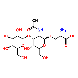 60280-57-1  (2S)-3-[(2S,3S,4R,5R)-3-acetamido-5-hydroxy-6-(hydroxymethyl)-4-[(2R,3S,4S,5R)-3,4,5-trihydroxy-6-(hydroxymethyl)tetrahydropyran-2-yl]oxy-tetrahydropyran-2-yl]oxy-2-amino-propanoic acid