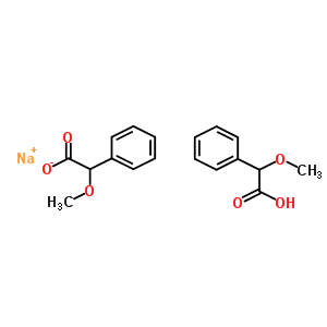 63450-88-4  sodium; 2-methoxy-2-phenyl-acetate; 2-methoxy-2-phenyl-acetic acid