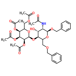 71208-01-0  [(3S,4S,5S,6S)-6-[(3S,4R,5S,6S)-5-acetamido-6-benzyloxy-2-(benzyloxymethyl)-4-hydroxy-tetrahydropyran-3-yl]oxy-3,4,5-triacetoxy-tetrahydropyran-2-yl]methyl acetate