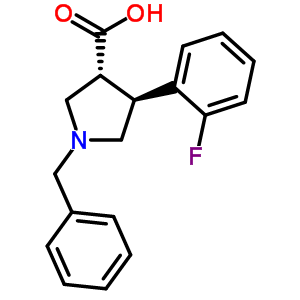 874990-50-8  (3R,4S)-1-benzyl-4-(2-fluorophenyl)pyrrolidine-3-carboxylic acid