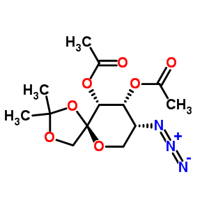 94801-00-0  [(5S,6R,7R,8R)-6-acetoxy-8-azido-3,3-dimethyl-2,4,10-trioxaspiro[4.5]decan-7-yl] acetate