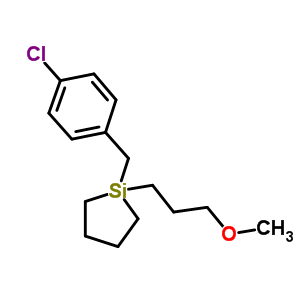 99165-33-0  silacyclopentane, 1-[(4-chlorophenyl)methyl]-1-(3-methoxypropyl)-