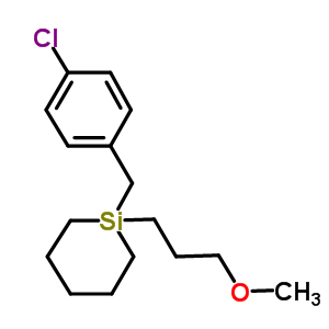 99165-35-2  silacyclohexane, 1-[(4-chlorophenyl)methyl]-1-(3-methoxypropyl)-