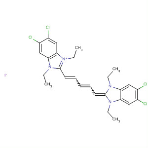 18371-31-8  1H-Benzimidazolium,5,6-dichloro-2-[5-(5,6-dichloro-1,3-diethyl-1,3-dihydro-2H-benzimidazol-2-ylidene)-1,3-pentadienyl]-1,3-diethyl-, iodide