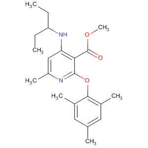 190771-02-9  3-Pyridinecarboxylic acid,4-[(1-ethylpropyl)amino]-6-methyl-2-(2,4,6-trimethylphenoxy)-, methylester