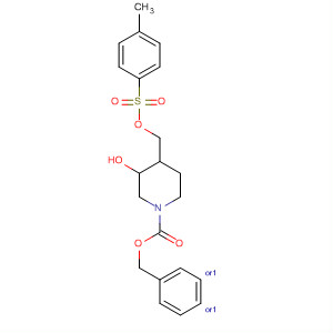 191150-86-4  1-Piperidinecarboxylic acid,3-hydroxy-4-[[[(4-methylphenyl)sulfonyl]oxy]methyl]-, phenylmethyl ester,(3R,4S)-rel-