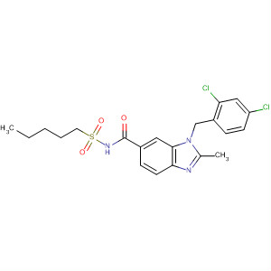 193012-35-0  1H-Benzimidazole-6-carboxamide,1-[(2,4-dichlorophenyl)methyl]-2-methyl-N-(pentylsulfonyl)-