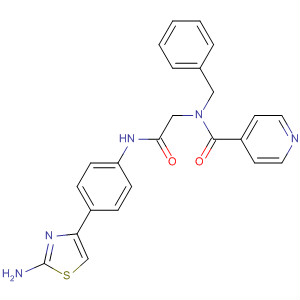 193346-20-2  4-Pyridinecarboxamide,N-[2-[[4-(2-amino-4-thiazolyl)phenyl]amino]-2-oxoethyl]-N-(phenylmethyl)-
