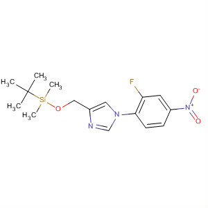 196299-00-0  1H-Imidazole,4-[[[(1,1-dimethylethyl)dimethylsilyl]oxy]methyl]-1-(2-fluoro-4-nitrophenyl)-