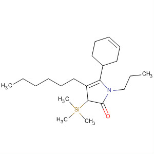 198214-13-0  2H-Pyrrol-2-one, 4-hexyl-1,5-dihydro-5-phenyl-1-propyl-3-(trimethylsilyl)-
