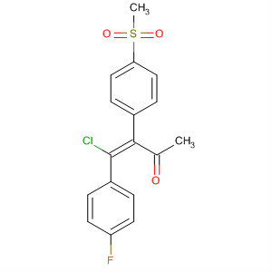 178614-47-6  3-Buten-2-one, 4-chloro-4-(4-fluorophenyl)-3-[4-(methylsulfonyl)phenyl]-,(E)-