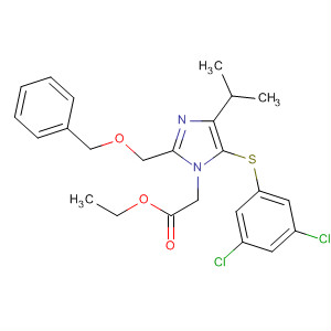 178980-52-4  1H-Imidazole-1-acetic acid,5-[(3,5-dichlorophenyl)thio]-4-(1-methylethyl)-2-[(phenylmethoxy)methyl]-, ethyl ester