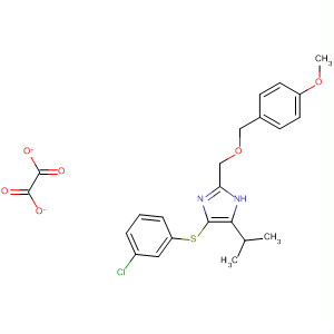 178980-93-3  1H-Imidazole,4-[(3-chlorophenyl)thio]-2-[[(4-methoxyphenyl)methoxy]methyl]-5-(1-methylethyl)-, ethanedioate (1:1)