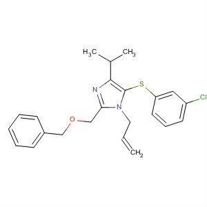 178981-02-7  1H-Imidazole,5-[(3-chlorophenyl)thio]-4-(1-methylethyl)-2-[(phenylmethoxy)methyl]-1-(2-propenyl)-