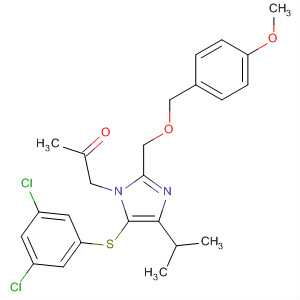 178981-27-6  2-Propanone,1-[5-[(3,5-dichlorophenyl)thio]-2-[[(4-methoxyphenyl)methoxy]methyl]-4-(1-methylethyl)-1H-imidazol-1-yl]-