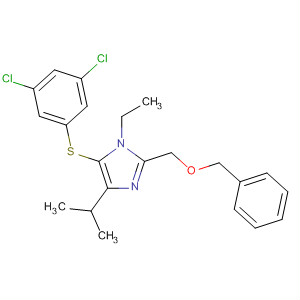 178981-40-3  1H-Imidazole,5-[(3,5-dichlorophenyl)thio]-1-ethyl-4-(1-methylethyl)-2-[(phenylmethoxy)methyl]-
