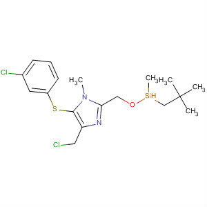 178982-10-0  1H-Imidazole,4-(chloromethyl)-5-[(3-chlorophenyl)thio]-2-[[[(1,1-dimethylethyl)dimethylsilyl]oxy]methyl]-1-methyl-