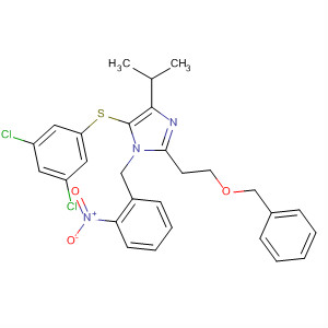 178982-41-7  1H-Imidazole,5-[(3,5-dichlorophenyl)thio]-4-(1-methylethyl)-1-[(2-nitrophenyl)methyl]-2-[2-(phenylmethoxy)ethyl]-