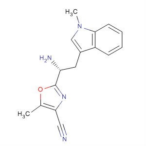 179169-39-2  4-Oxazolecarbonitrile,2-[1-amino-2-(1-methyl-1H-indol-3-yl)ethyl]-5-methyl-, (R)-