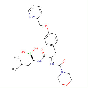 179324-50-6  Boronic acid,[(1R)-3-methyl-1-[[(2S)-2-[(4-morpholinylcarbonyl)amino]-1-oxo-3-[4-(2-pyridinylmethoxy)phenyl]propyl]amino]butyl]-