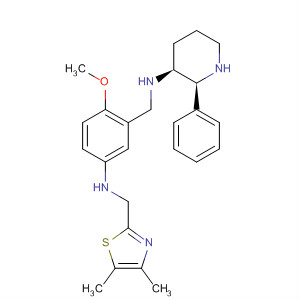 179463-88-8  3-Piperidinamine,N-[[5-[[(4,5-dimethyl-2-thiazolyl)methyl]amino]-2-methoxyphenyl]methyl]-2-phenyl-, (2S,3S)-