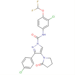 179537-60-1  1H-Pyrazole-1-carboxamide,N-[3-chloro-4-(difluoromethoxy)phenyl]-3-(4-chlorophenyl)-4,5-dihydro-4-(2-oxo-1-pyrrolidinyl)-