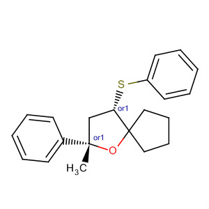 179806-74-7  1-Oxaspiro[4.4]nonane, 2-methyl-2-phenyl-4-(phenylthio)-, trans-