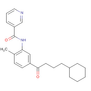 180136-29-2  3-Pyridinecarboxamide, N-[5-(4-cyclohexyl-1-oxobutyl)-2-methylphenyl]-
